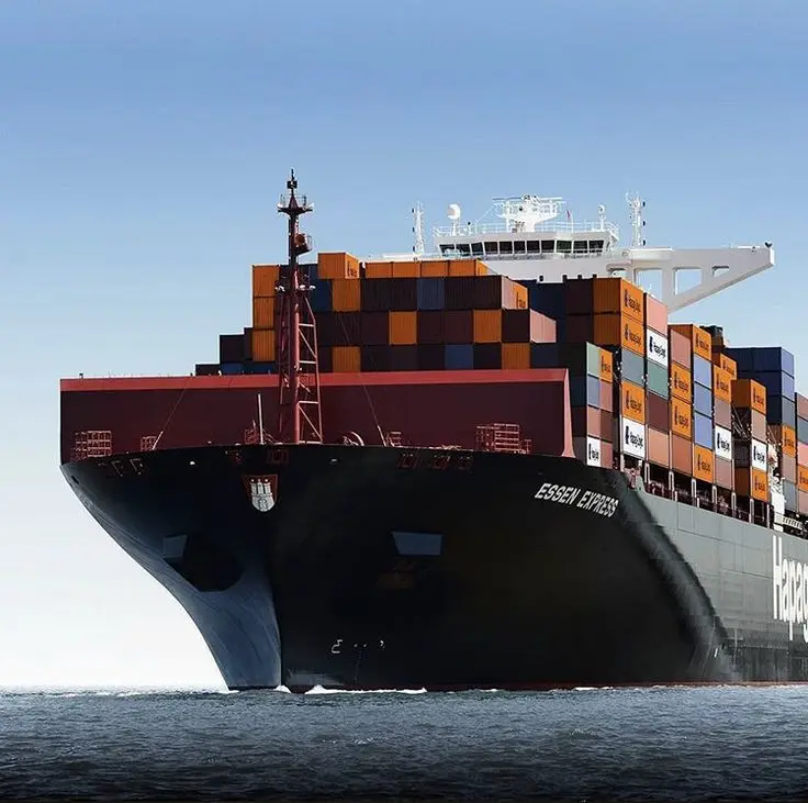 Container vessel at sea